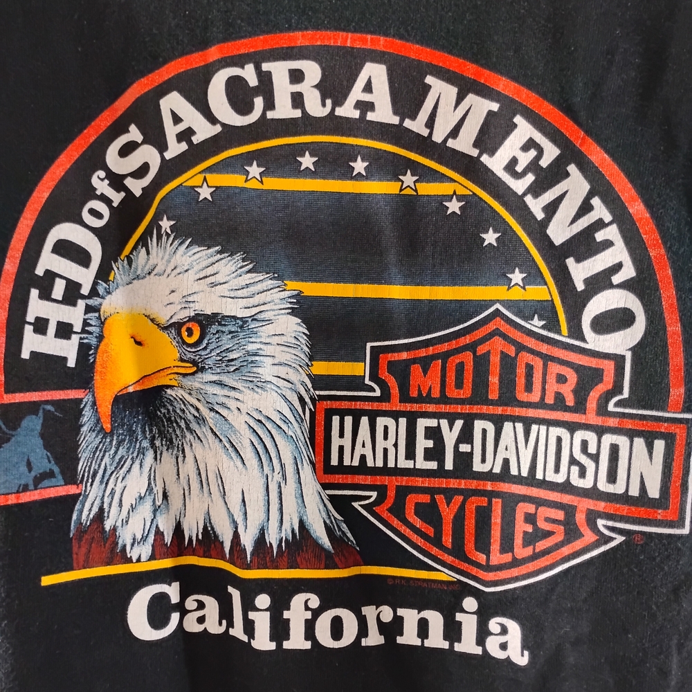 Harley Davidson Sacramento California polo Shirt Size M Made In USA